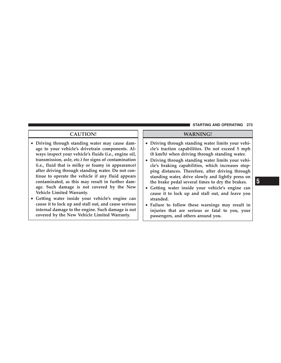 Dodge 2011 Challenger_SRT - Owner Manual User Manual | Page 275 / 460