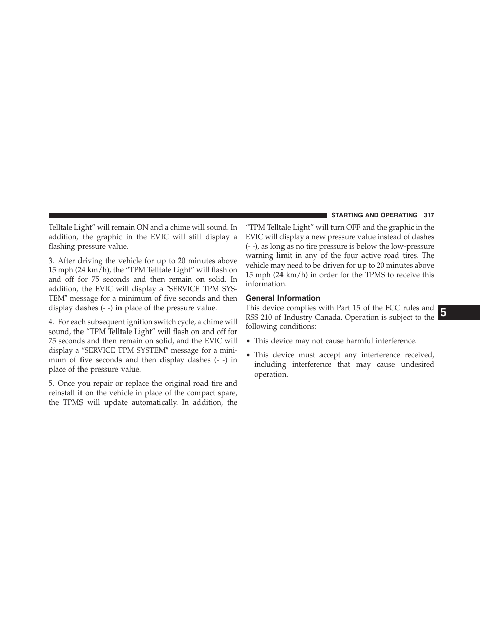 General information | Dodge 2011 Challenger_SRT - Owner Manual User Manual | Page 319 / 460