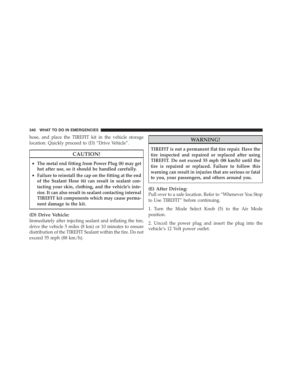 Dodge 2011 Challenger_SRT - Owner Manual User Manual | Page 342 / 460