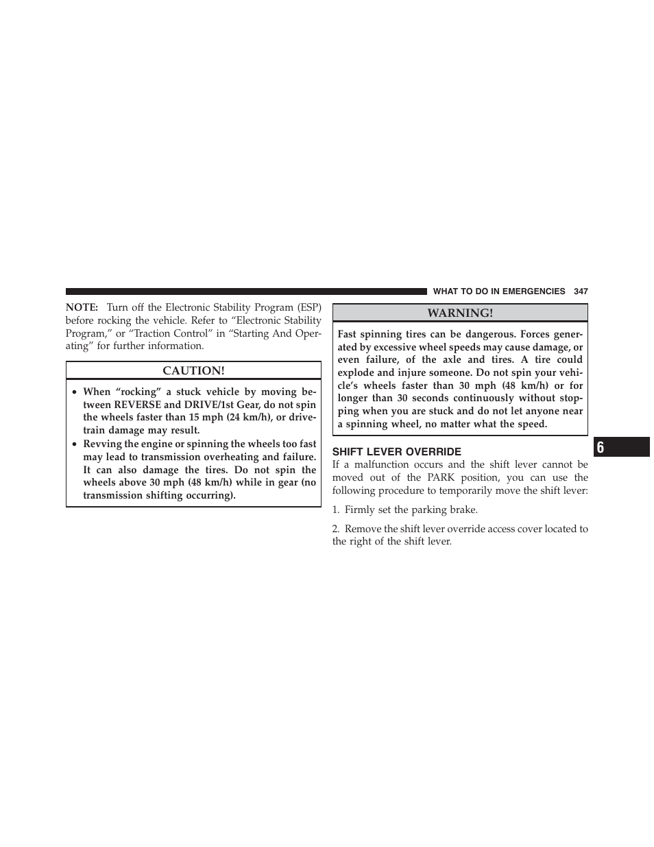 Shift lever override | Dodge 2011 Challenger_SRT - Owner Manual User Manual | Page 349 / 460