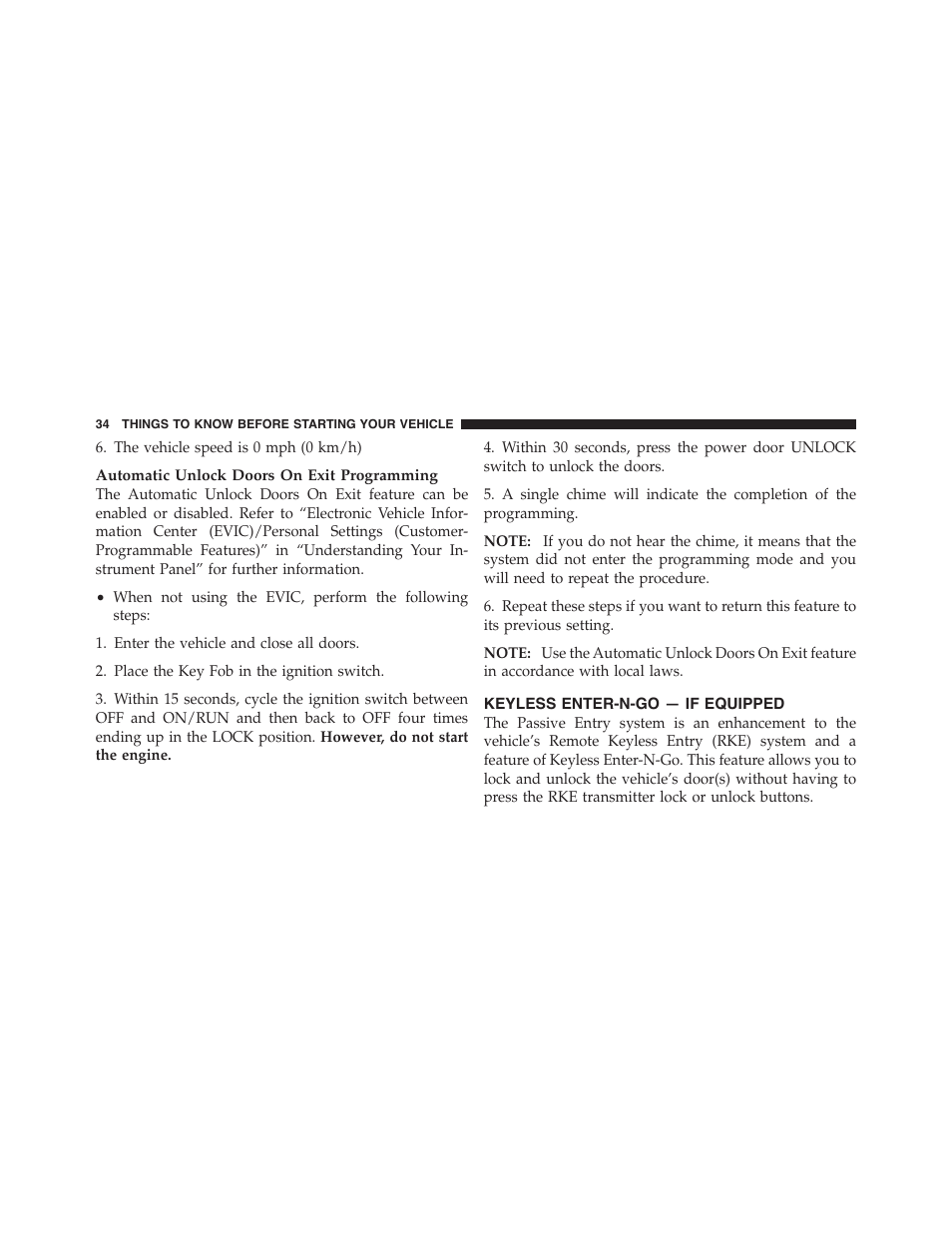 Keyless enter-n-go — if equipped | Dodge 2011 Challenger_SRT - Owner Manual User Manual | Page 36 / 460