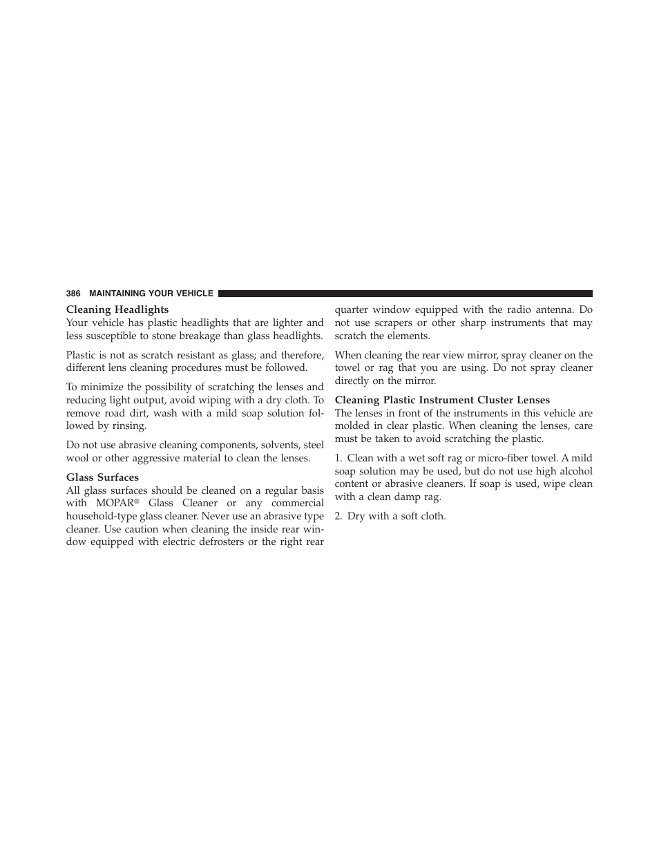 Dodge 2011 Challenger_SRT - Owner Manual User Manual | Page 388 / 460