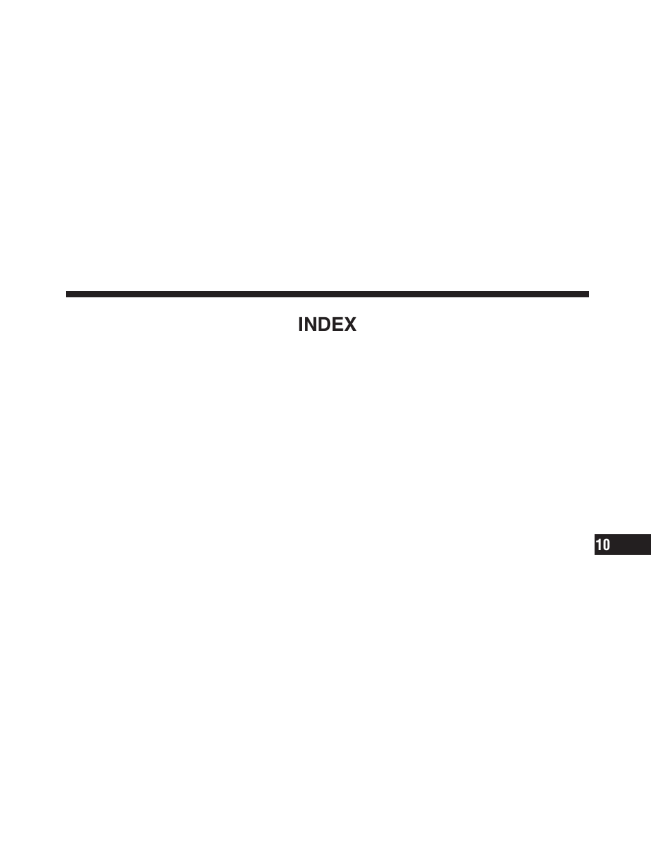 Index | Dodge 2011 Challenger_SRT - Owner Manual User Manual | Page 437 / 460