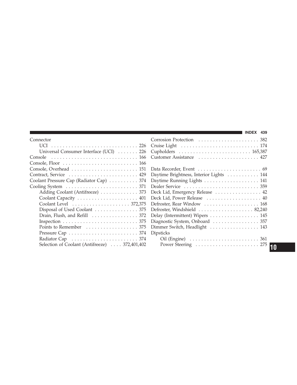 Dodge 2011 Challenger_SRT - Owner Manual User Manual | Page 441 / 460