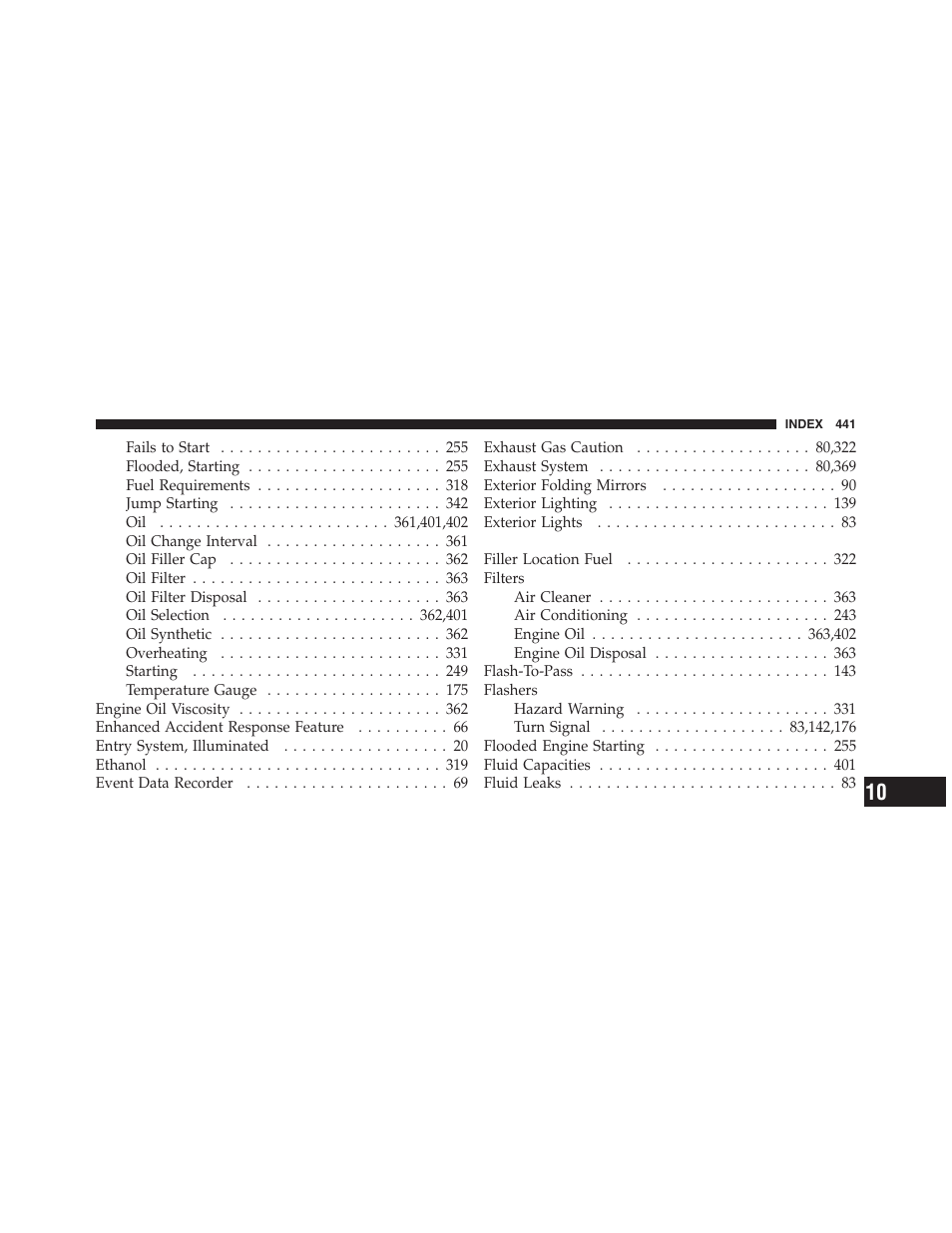 Dodge 2011 Challenger_SRT - Owner Manual User Manual | Page 443 / 460