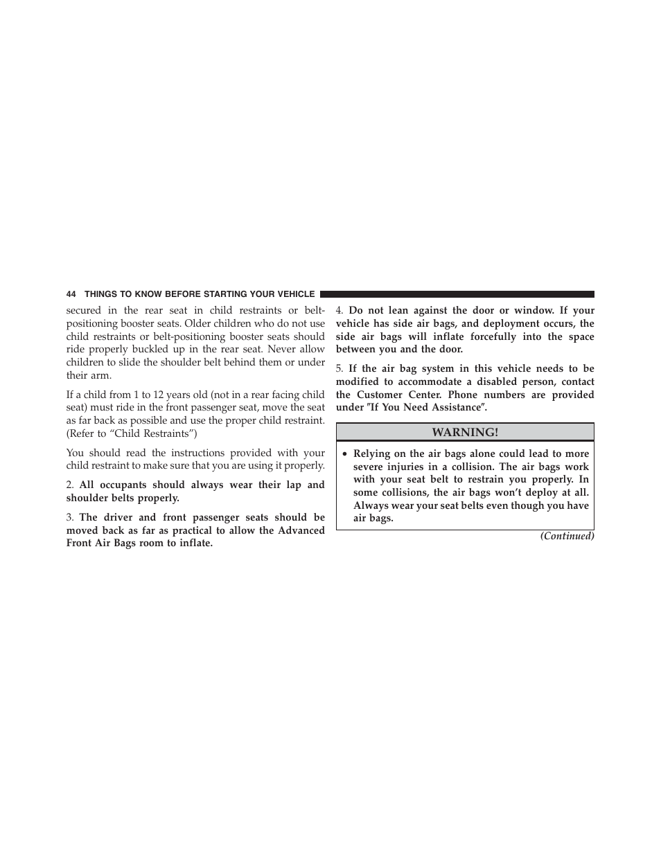 Dodge 2011 Challenger_SRT - Owner Manual User Manual | Page 46 / 460