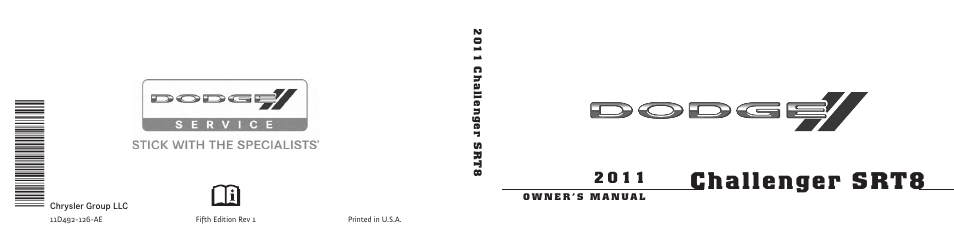 Challenger srt8 | Dodge 2011 Challenger_SRT - Owner Manual User Manual | Page 460 / 460