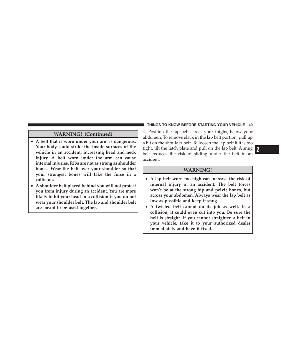 Dodge 2011 Challenger_SRT - Owner Manual User Manual | Page 51 / 460