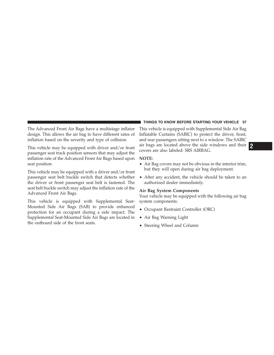 Dodge 2011 Challenger_SRT - Owner Manual User Manual | Page 59 / 460