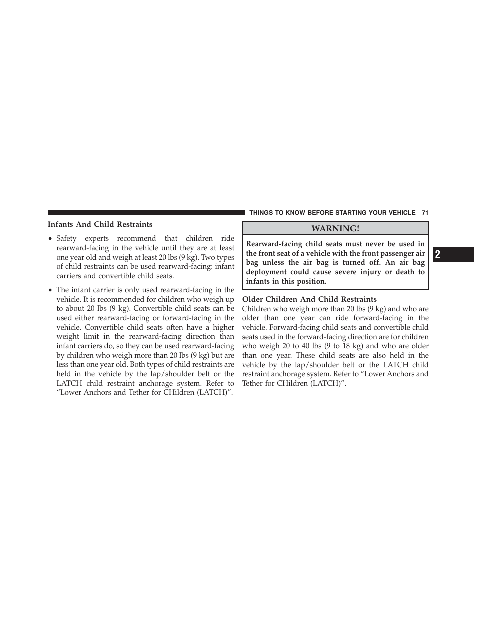 Dodge 2011 Challenger_SRT - Owner Manual User Manual | Page 73 / 460