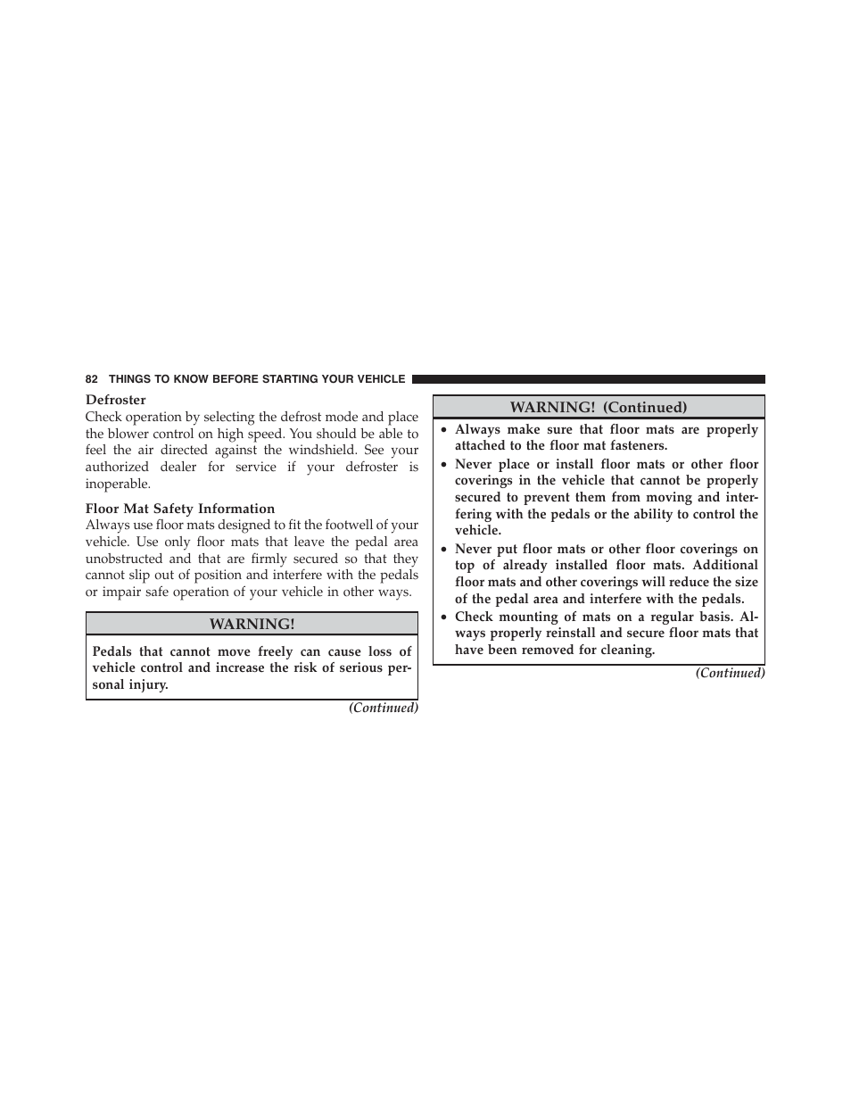 Dodge 2011 Challenger_SRT - Owner Manual User Manual | Page 84 / 460