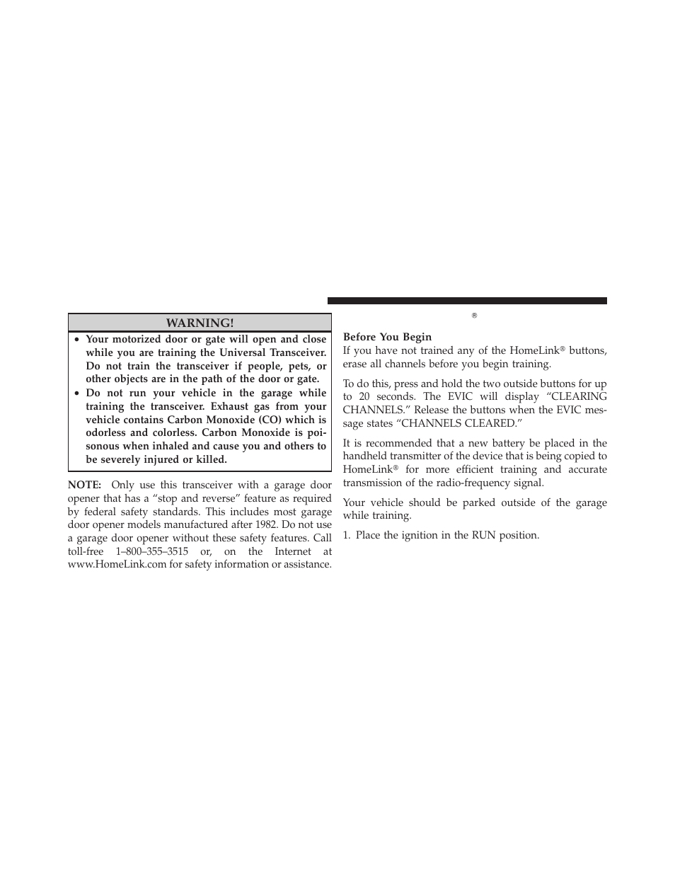 Programming homelinkĥ, Programming homelink | Dodge 2011 Charger - Owner Manual User Manual | Page 250 / 566