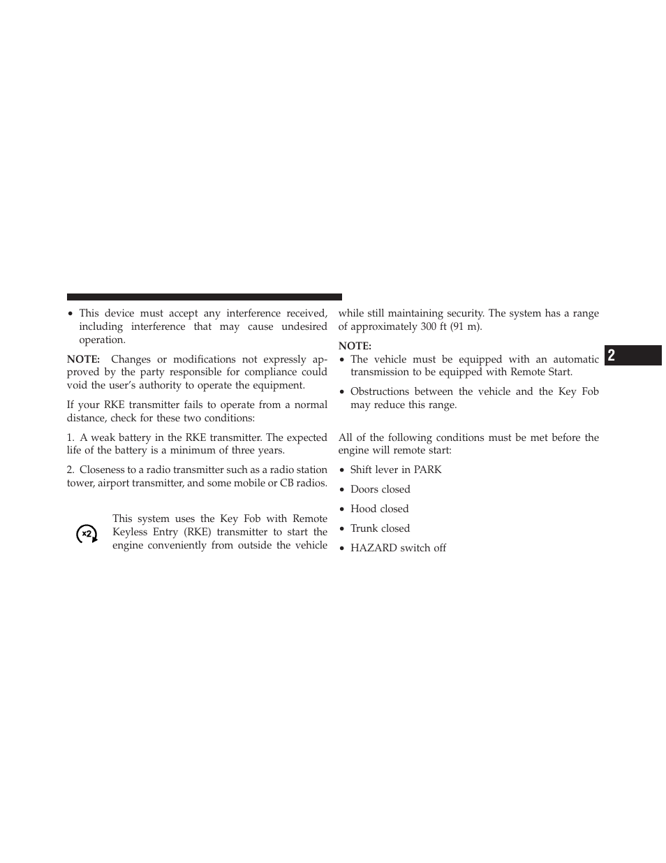 Remote starting system — if equipped, How to use remote start | Dodge 2011 Charger - Owner Manual User Manual | Page 27 / 566