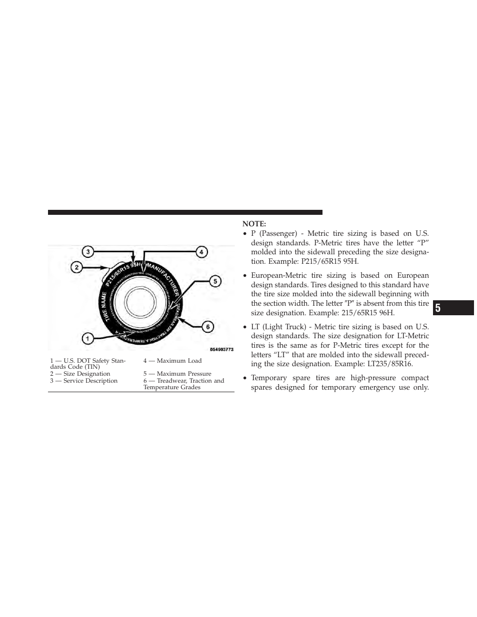 Tire safety information, Tire markings | Dodge 2011 Charger - Owner Manual User Manual | Page 381 / 566