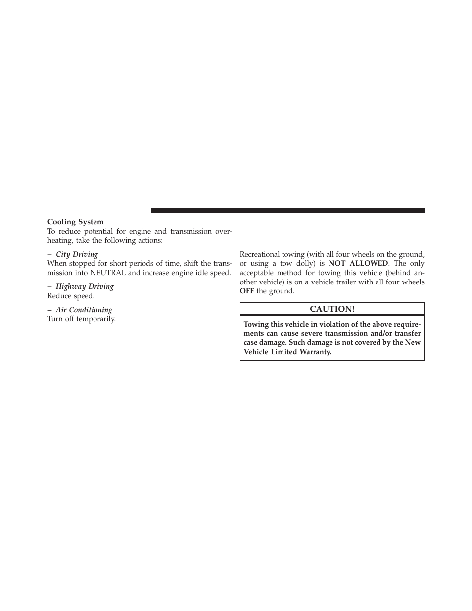 Recreational towing (behind motorhome, etc.), Two-wheel drive and all-wheel drive, Recreational towing | Behind motorhome, etc.) | Dodge 2011 Charger - Owner Manual User Manual | Page 438 / 566