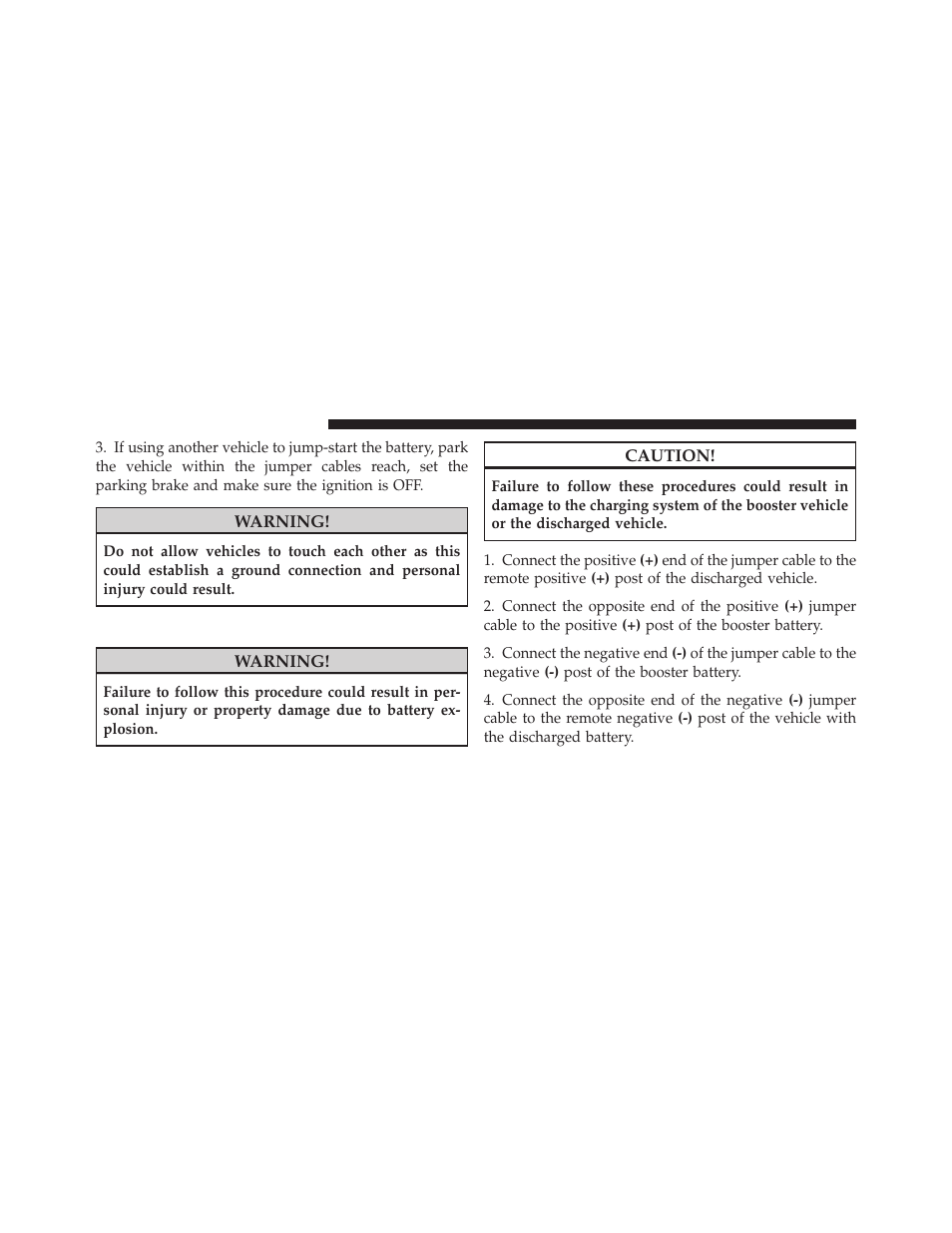 Jump-starting procedure | Dodge 2011 Charger - Owner Manual User Manual | Page 452 / 566