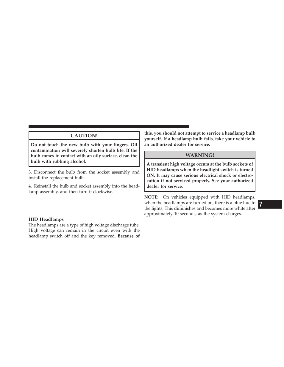 Front low beam headlamp and park/turn | Dodge 2011 Charger - Owner Manual User Manual | Page 509 / 566