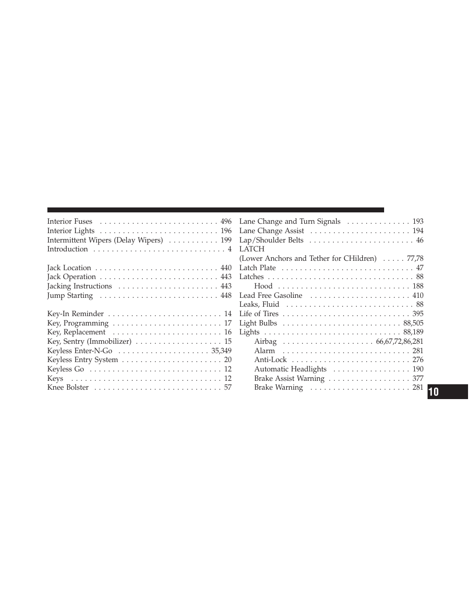 Dodge 2011 Charger - Owner Manual User Manual | Page 553 / 566