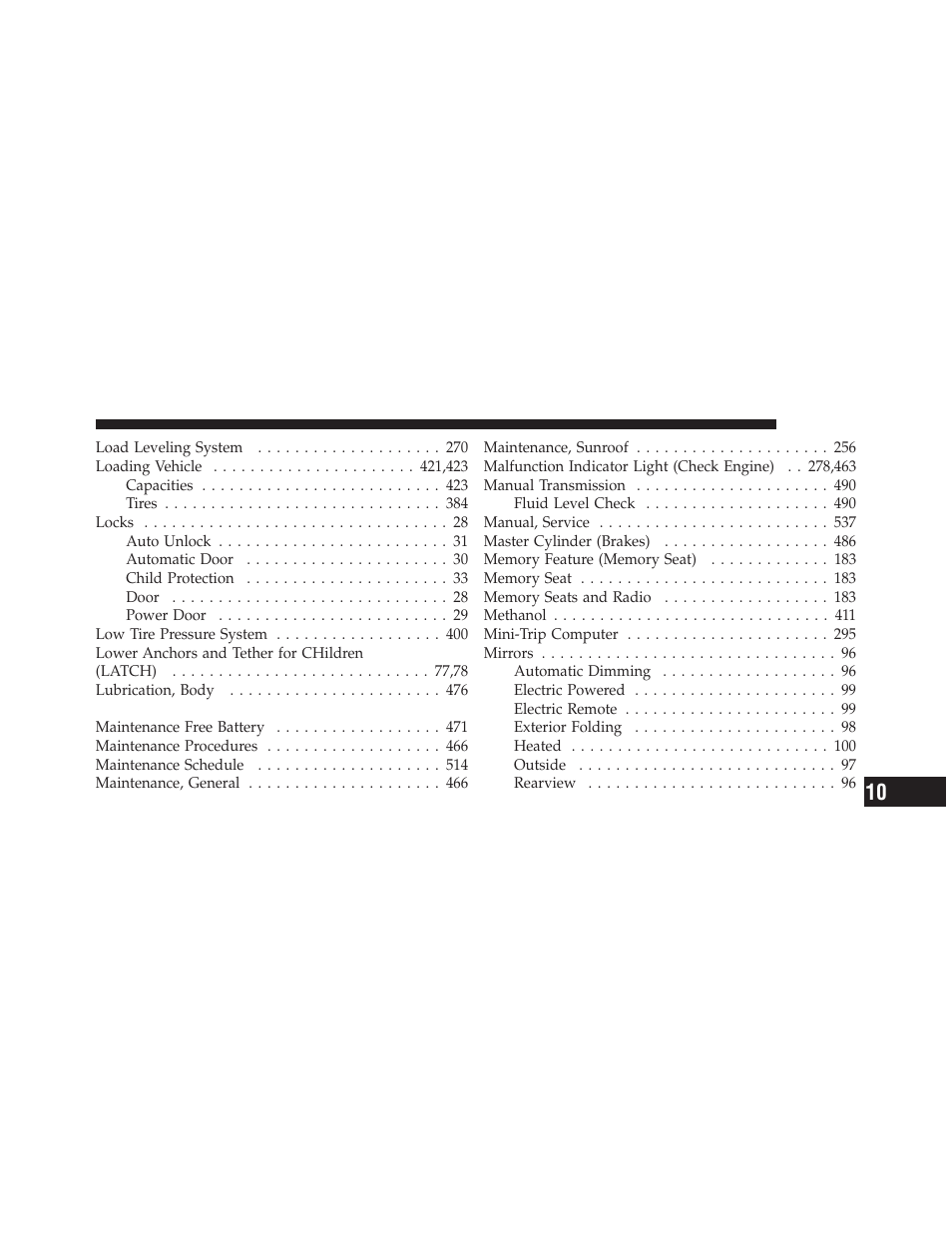Dodge 2011 Charger - Owner Manual User Manual | Page 555 / 566