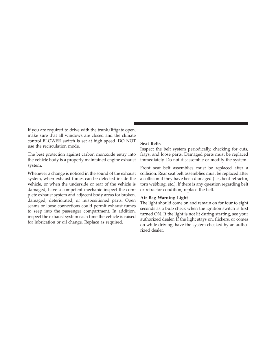 Safety checks you should make inside the vehicle, Safety checks you should make inside the, Vehicle | Dodge 2011 Charger - Owner Manual User Manual | Page 88 / 566