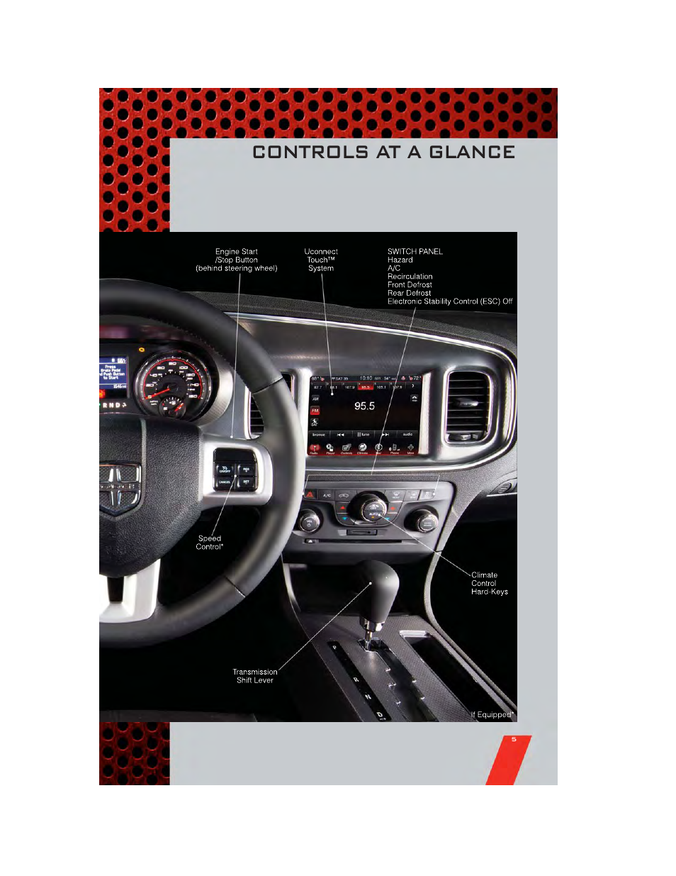 Controls at a glance | Dodge 2011 Charger - User Guide User Manual | Page 7 / 104