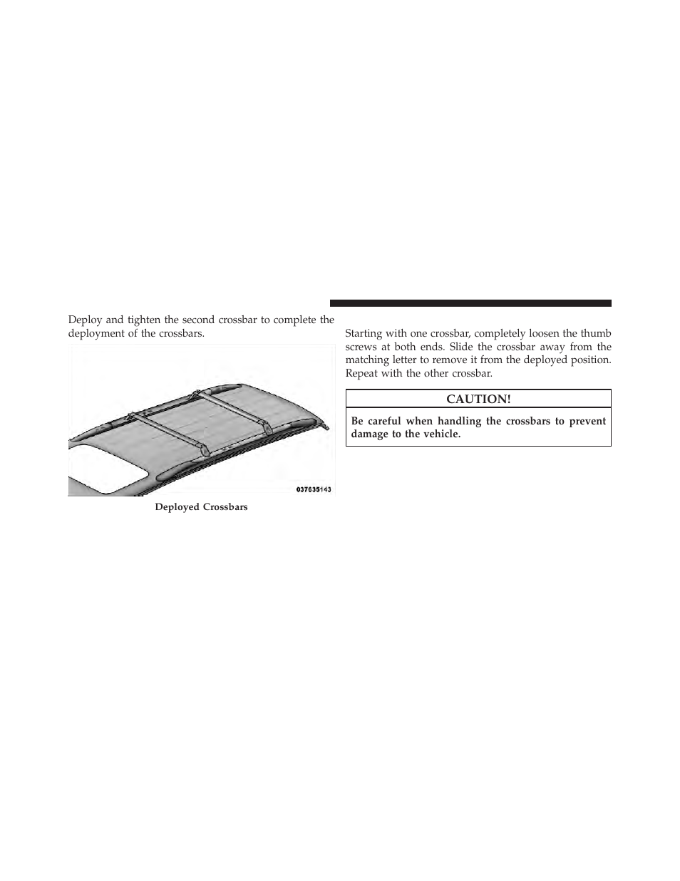 Stowing the crossbars | Dodge 2011 Durango - Owner Manual User Manual | Page 236 / 576