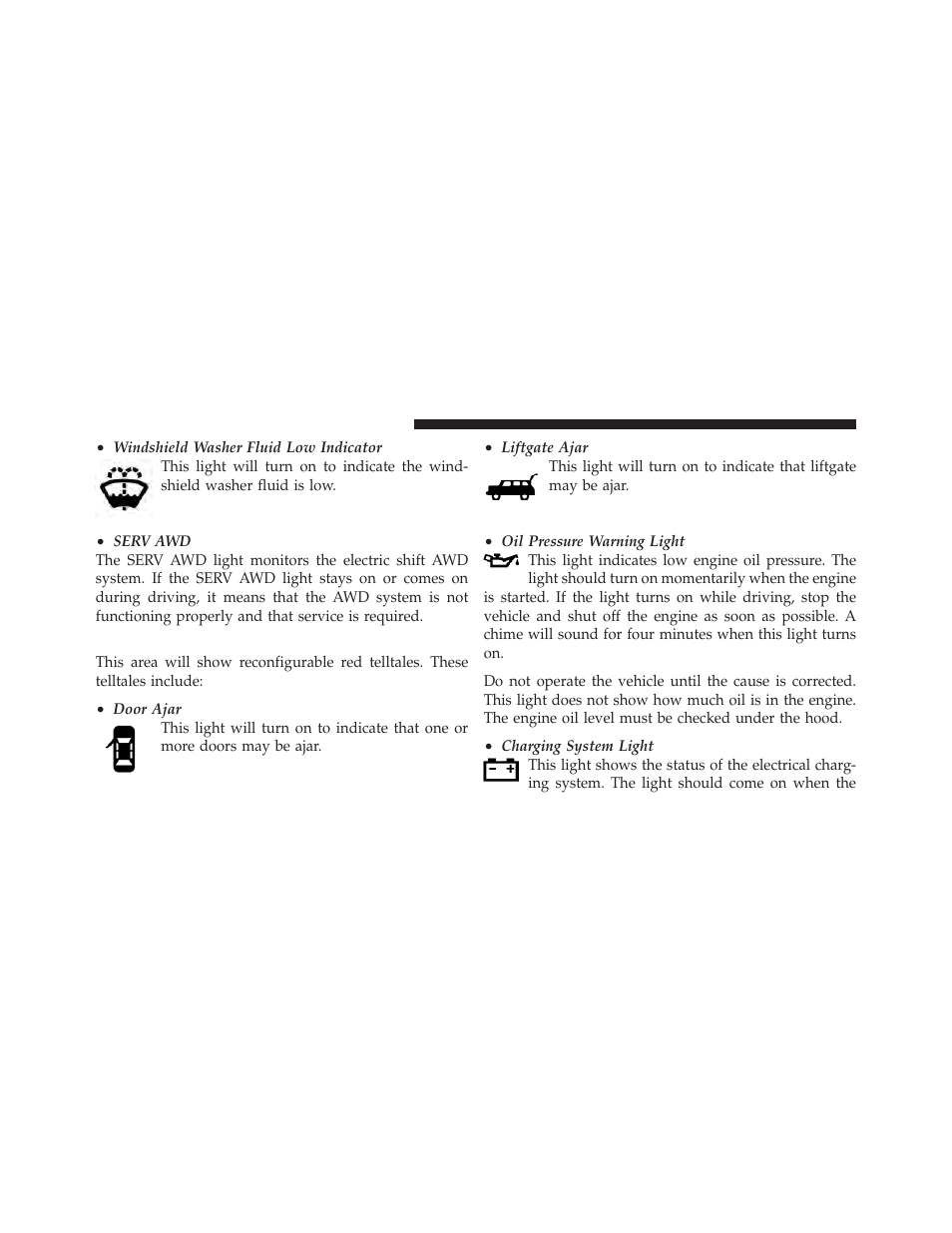 Evic red telltale lights | Dodge 2011 Durango - Owner Manual User Manual | Page 266 / 576