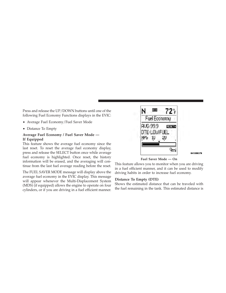 Fuel economy | Dodge 2011 Durango - Owner Manual User Manual | Page 270 / 576