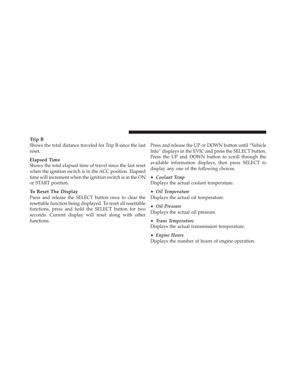 Vehicle info (customer information features), Vehicle info, Customer information features) | Dodge 2011 Durango - Owner Manual User Manual | Page 272 / 576