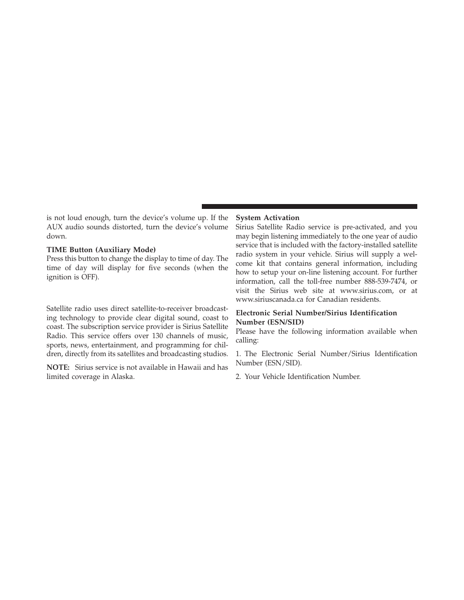 Uconnect™ multimedia (satellite radio), If equipped | Dodge 2011 Durango - Owner Manual User Manual | Page 306 / 576