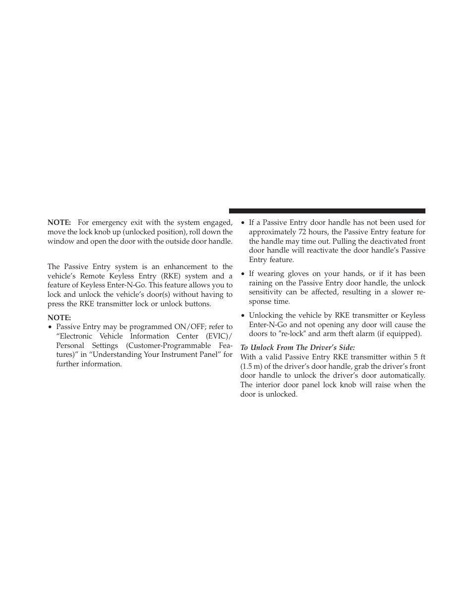 Keyless enter-n-go | Dodge 2011 Durango - Owner Manual User Manual | Page 40 / 576