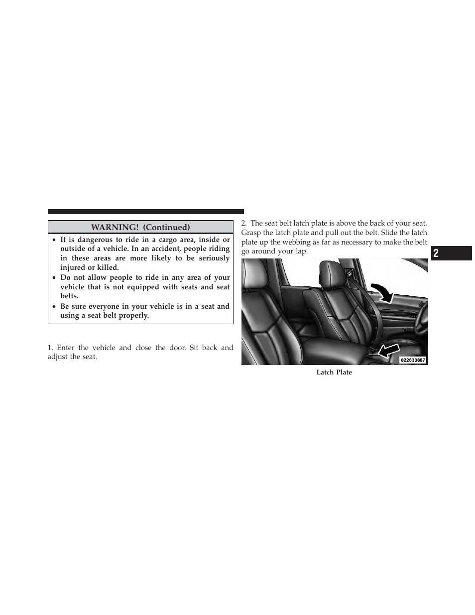 Lap/shoulder belt operating instructions | Dodge 2011 Durango - Owner Manual User Manual | Page 55 / 576