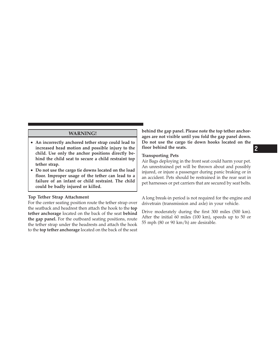 Engine break-in recommendations | Dodge 2011 Durango - Owner Manual User Manual | Page 97 / 576