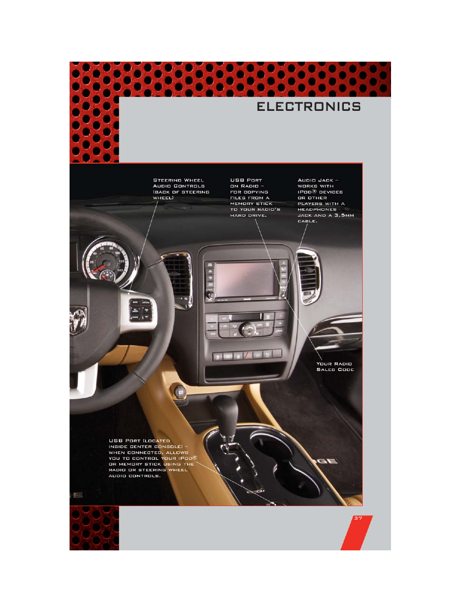 Electronics | Dodge 2011 Durango - User Guide User Manual | Page 39 / 108