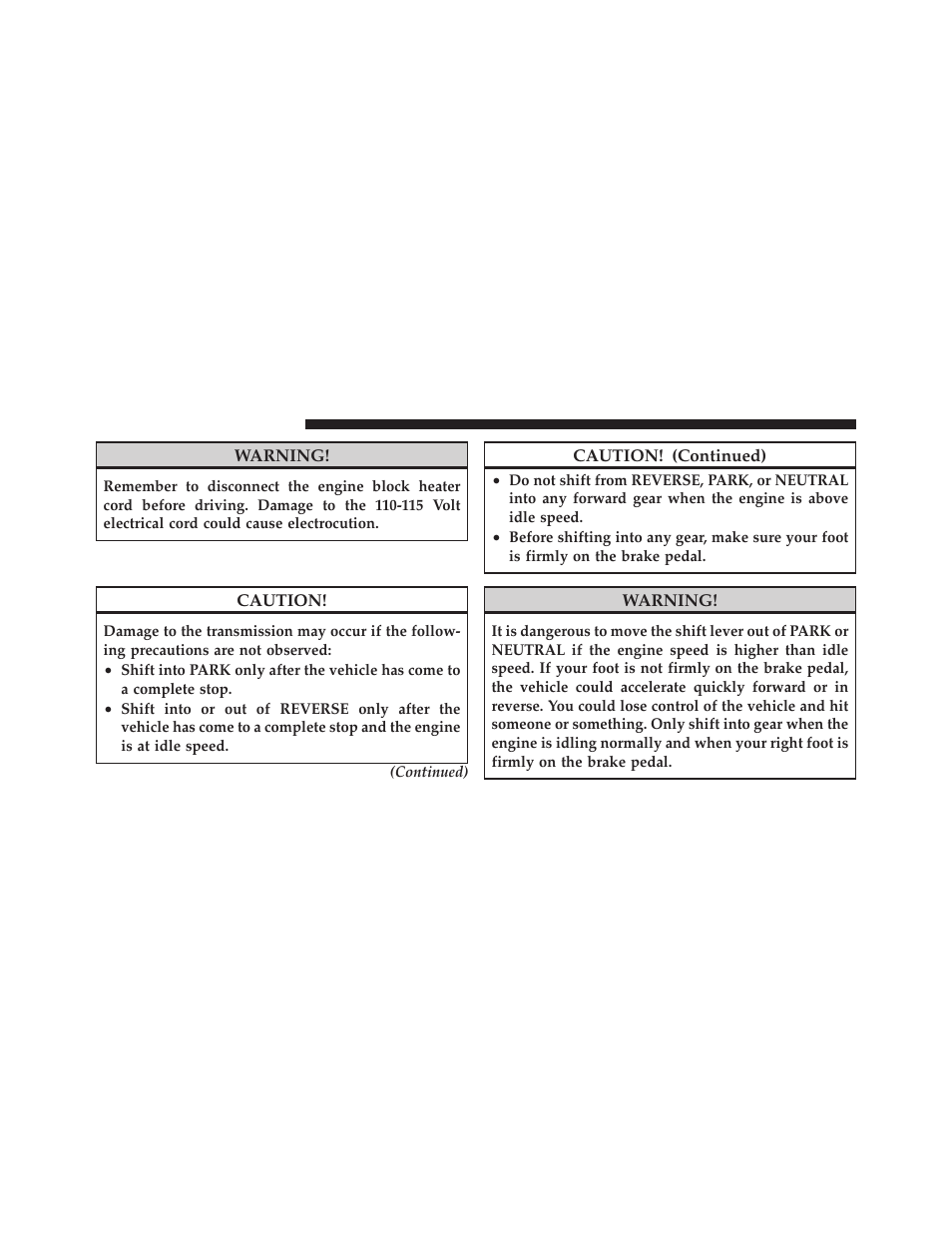 Automatic transmission | Dodge 2011 Dakota User Manual | Page 254 / 452