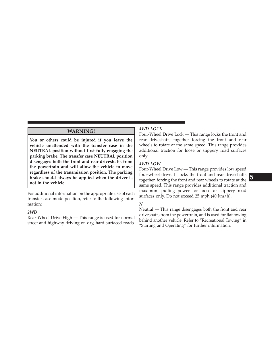 Dodge 2011 Dakota User Manual | Page 263 / 452