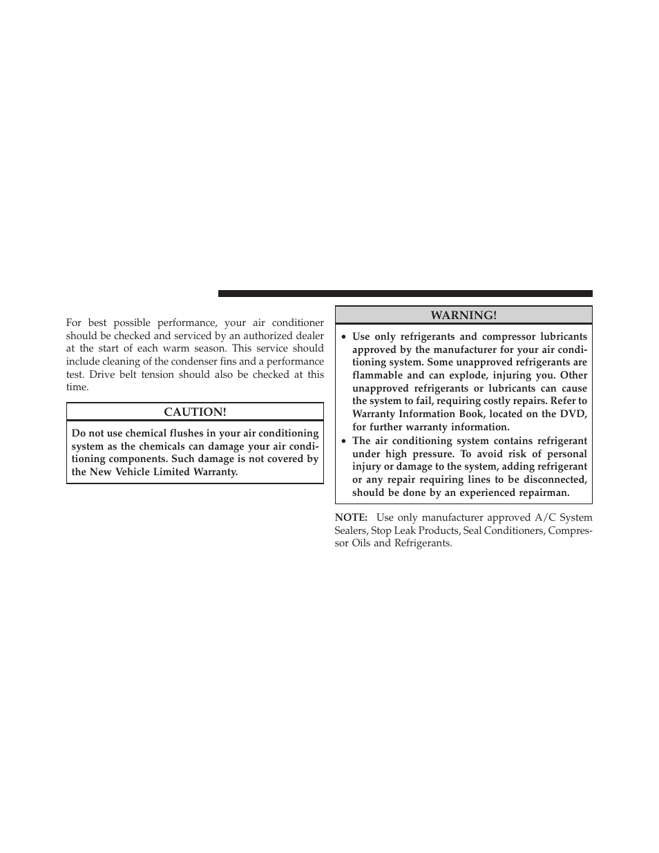 Air conditioner maintenance | Dodge 2011 Dakota User Manual | Page 368 / 452