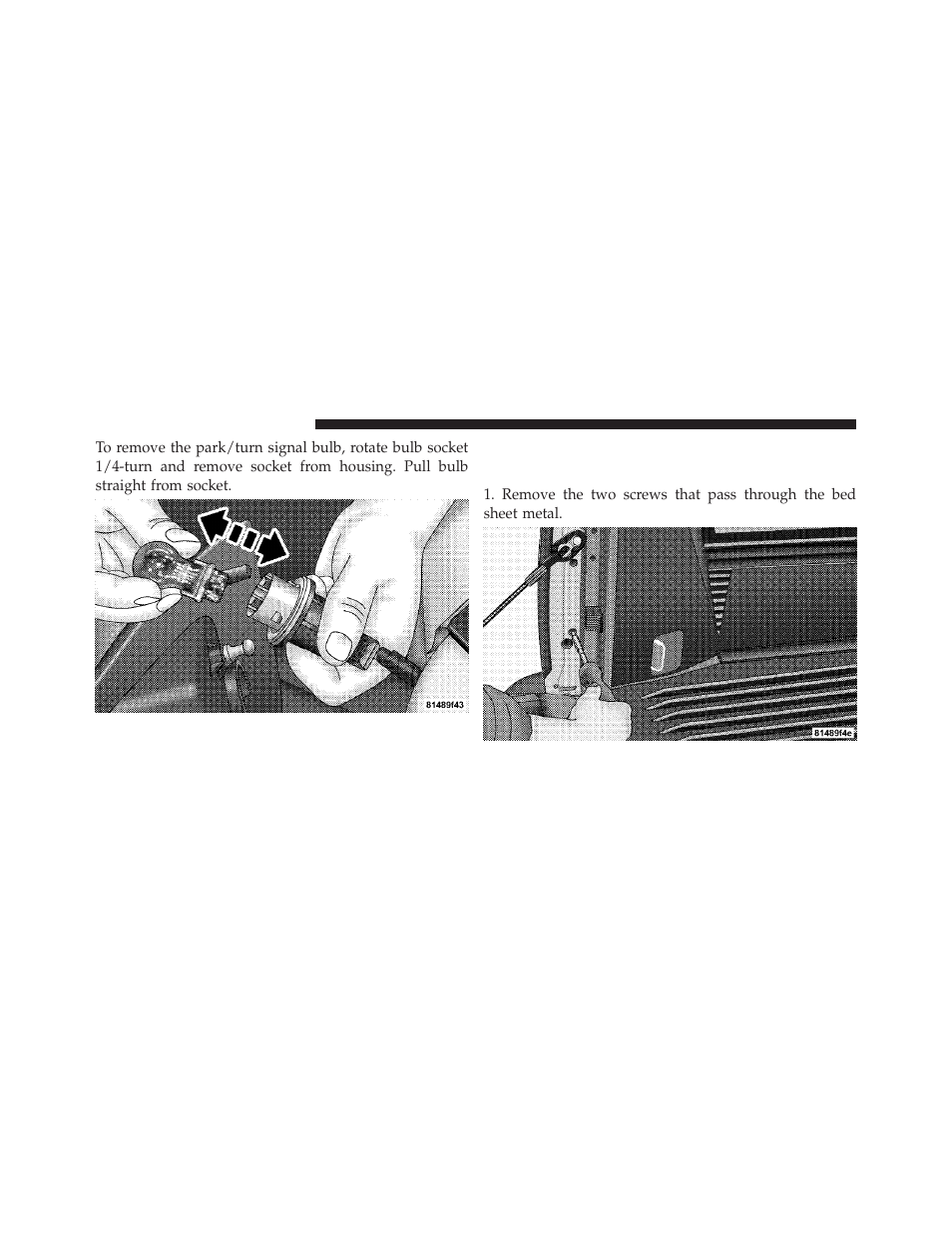 Rear side marker, taillamps/stop lamps, And turn signal bulbs | Dodge 2011 Dakota User Manual | Page 396 / 452