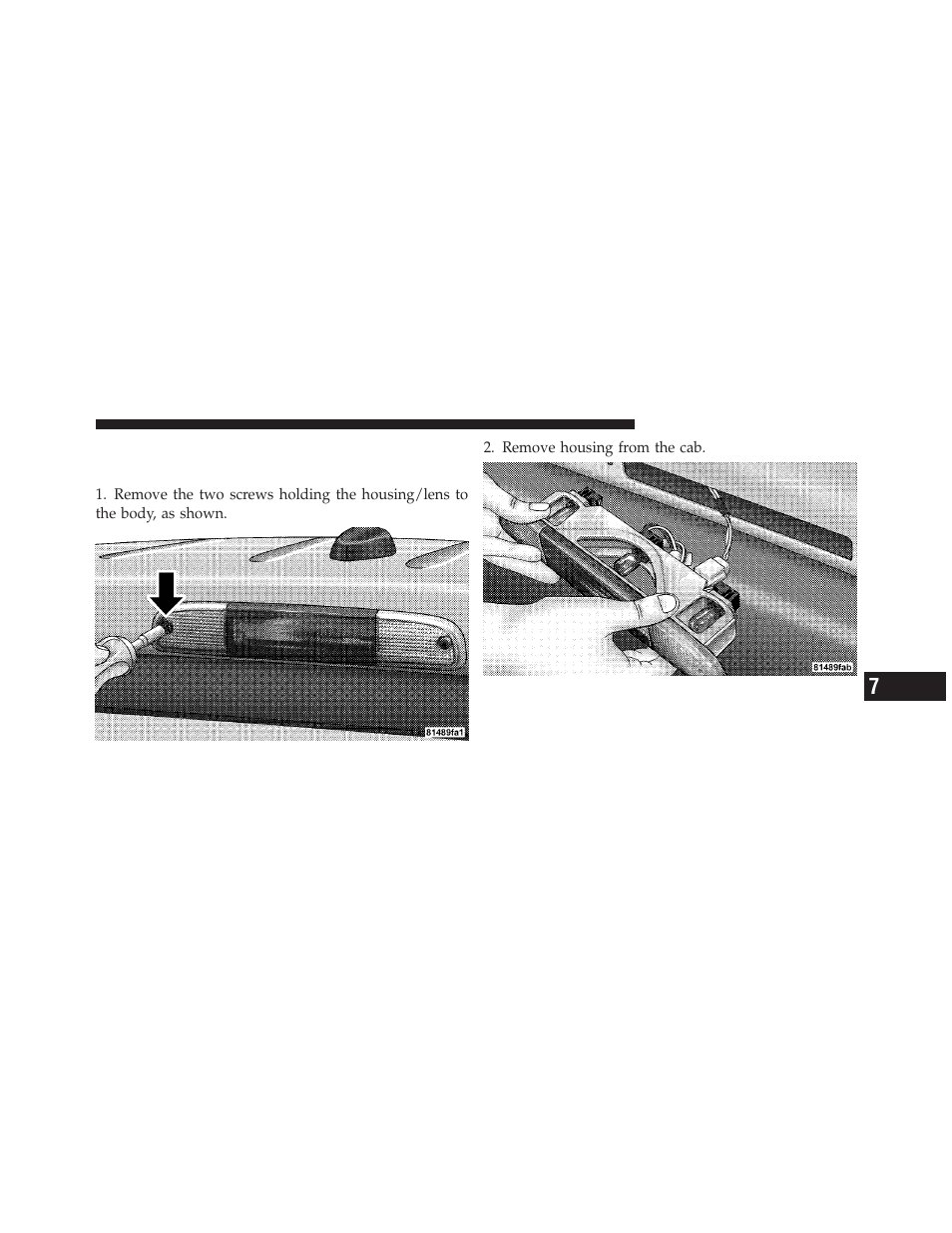 Center high-mounted stop lamp and cargo lamp, Center high-mounted stop lamp and cargo, Lamp | Dodge 2011 Dakota User Manual | Page 399 / 452