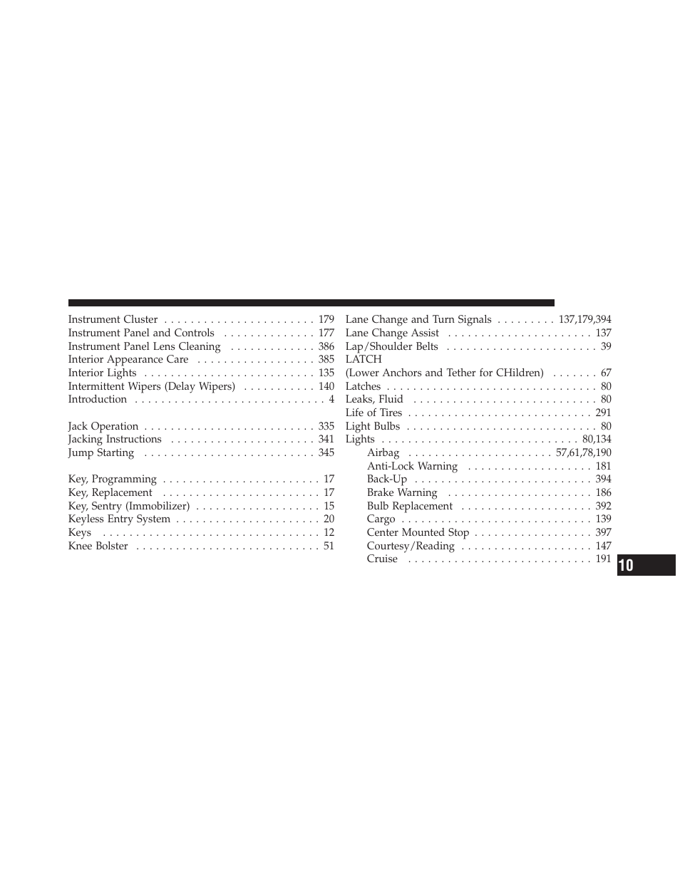 Dodge 2011 Dakota User Manual | Page 441 / 452