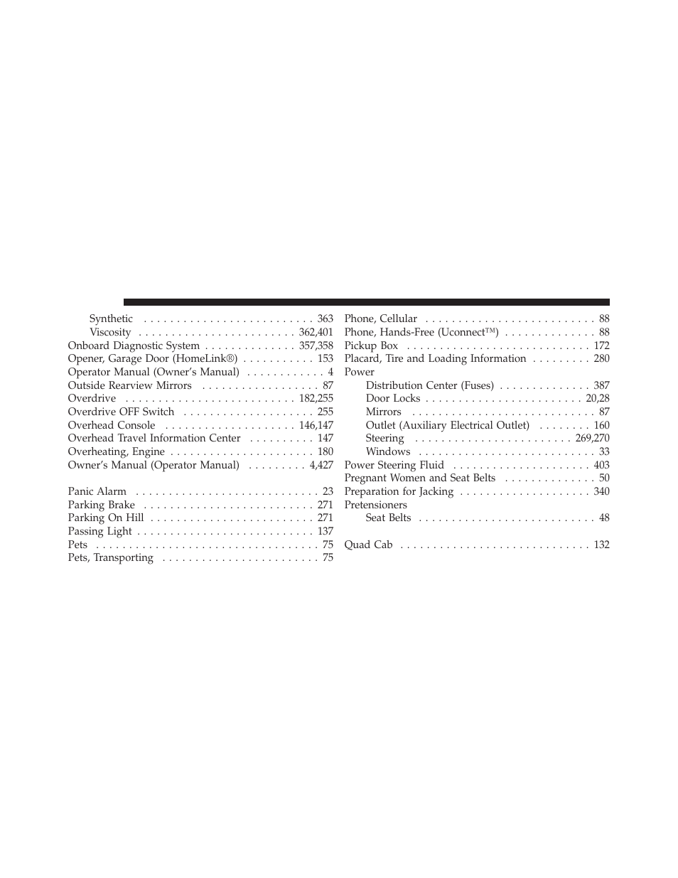 Dodge 2011 Dakota User Manual | Page 444 / 452