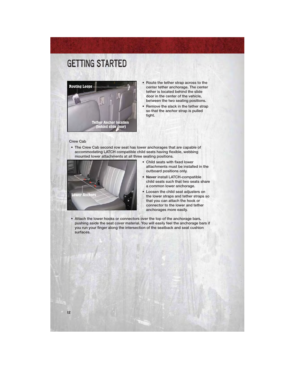 Getting started | Dodge 2011 Dakota User Manual | Page 14 / 76