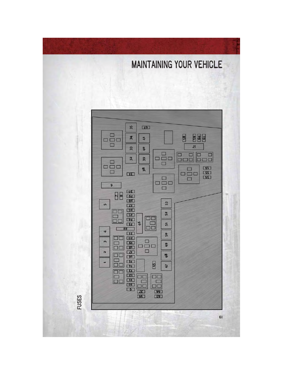 Fuses, Maintaining your vehicle | Dodge 2011 Dakota User Manual | Page 63 / 76