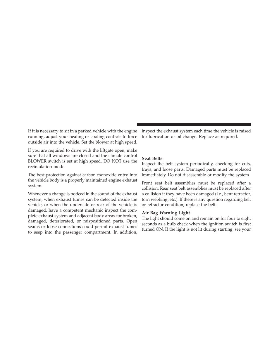 Safety checks you should make inside the vehicle, Safety checks you should make inside the, Vehicle | Dodge 2011 Grand_Caravan - Owner Manual User Manual | Page 104 / 562