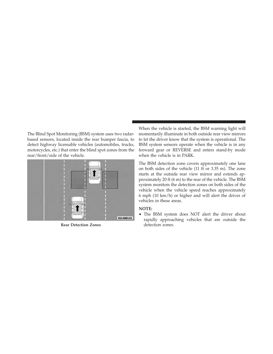 Blind spot monitoring — if equipped | Dodge 2011 Grand_Caravan - Owner Manual User Manual | Page 120 / 562