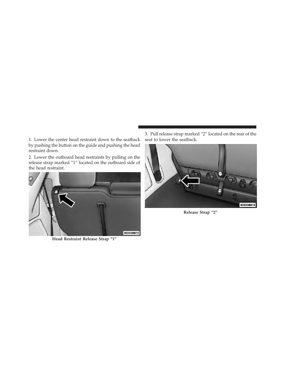 Manually folding third row seats — if equipped, Manually folding third row seats — if, Equipped | Dodge 2011 Grand_Caravan - Owner Manual User Manual | Page 158 / 562