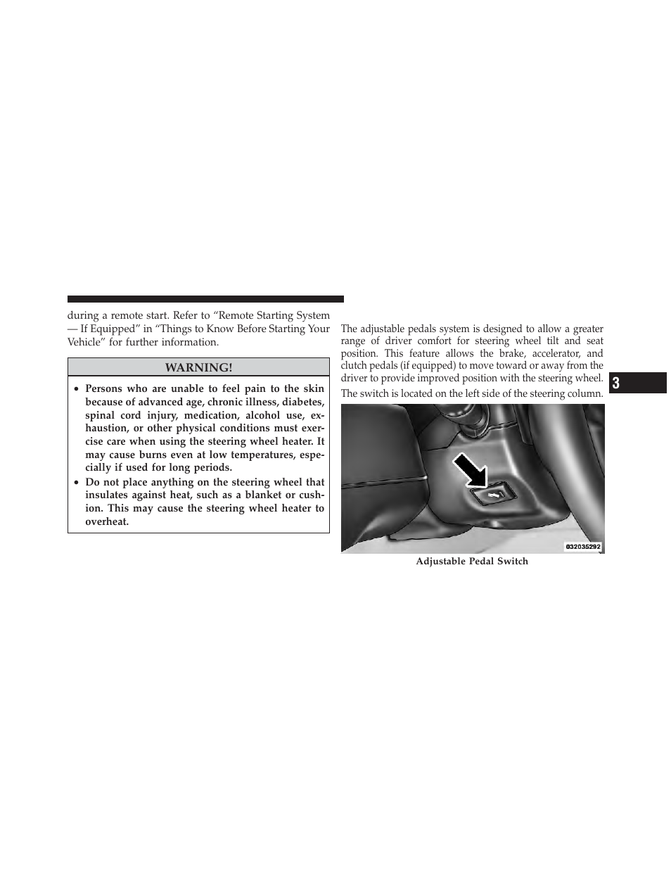 Adjustable pedals — if equipped | Dodge 2011 Grand_Caravan - Owner Manual User Manual | Page 179 / 562