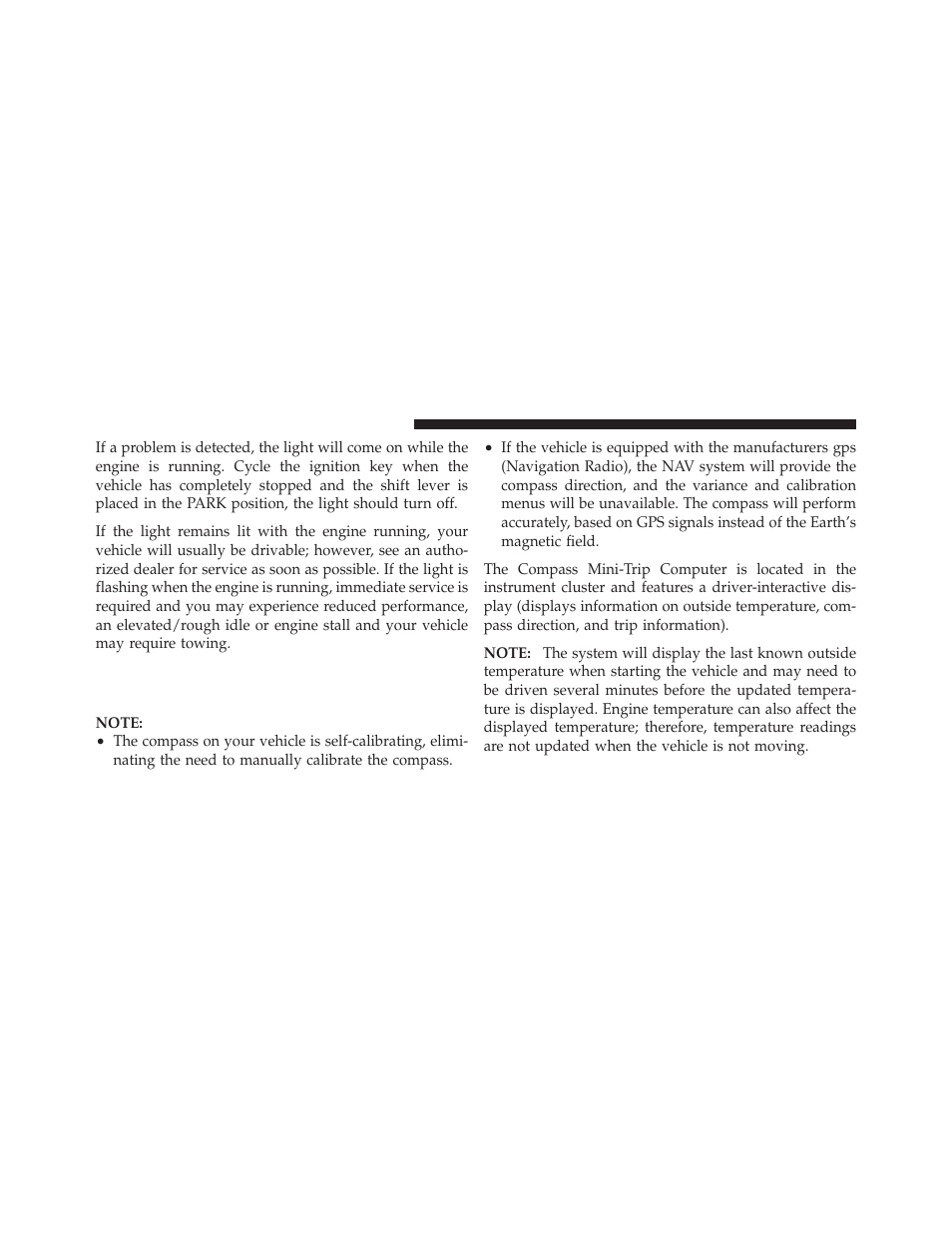 Compass mini-trip computer (cmtc) — if equipped, Compass mini-trip computer (cmtc) — if, Equipped | Dodge 2011 Grand_Caravan - Owner Manual User Manual | Page 264 / 562