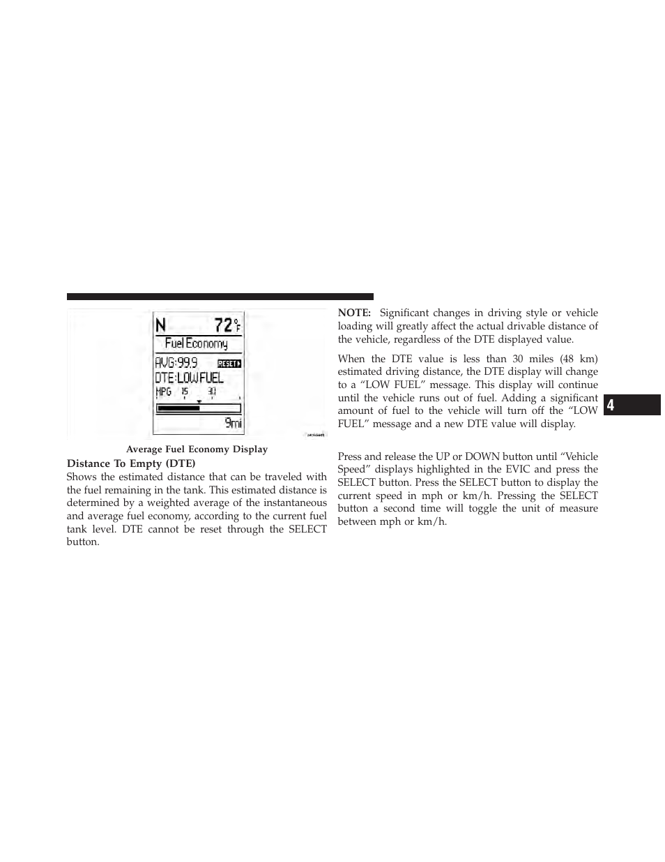 Vehicle speed | Dodge 2011 Grand_Caravan - Owner Manual User Manual | Page 277 / 562