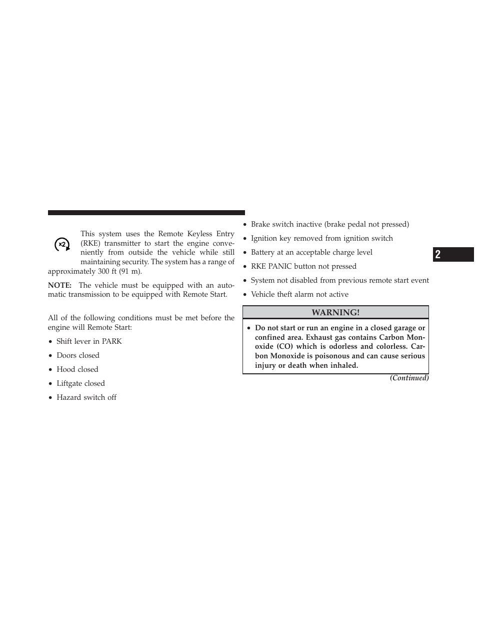 Remote starting system — if equipped, How to use remote start | Dodge 2011 Grand_Caravan - Owner Manual User Manual | Page 31 / 562